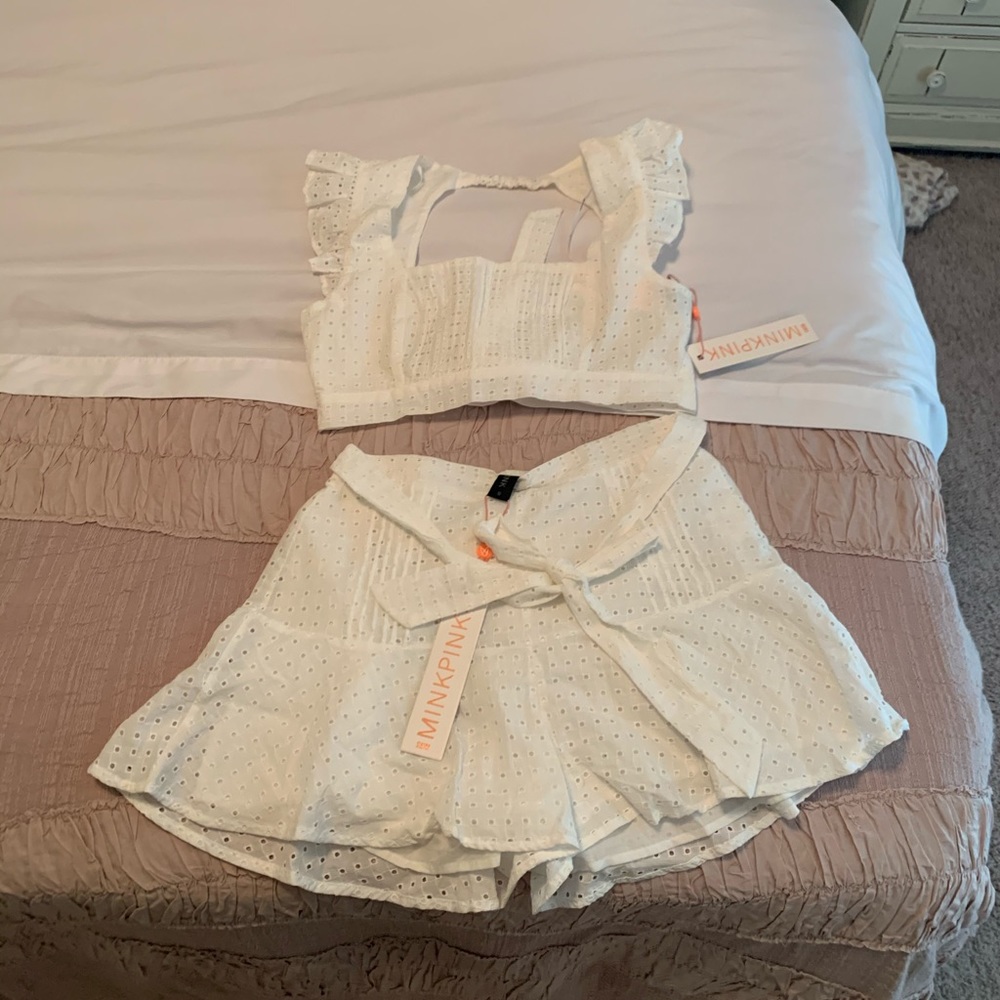 COPY - Mink pink White two piece set